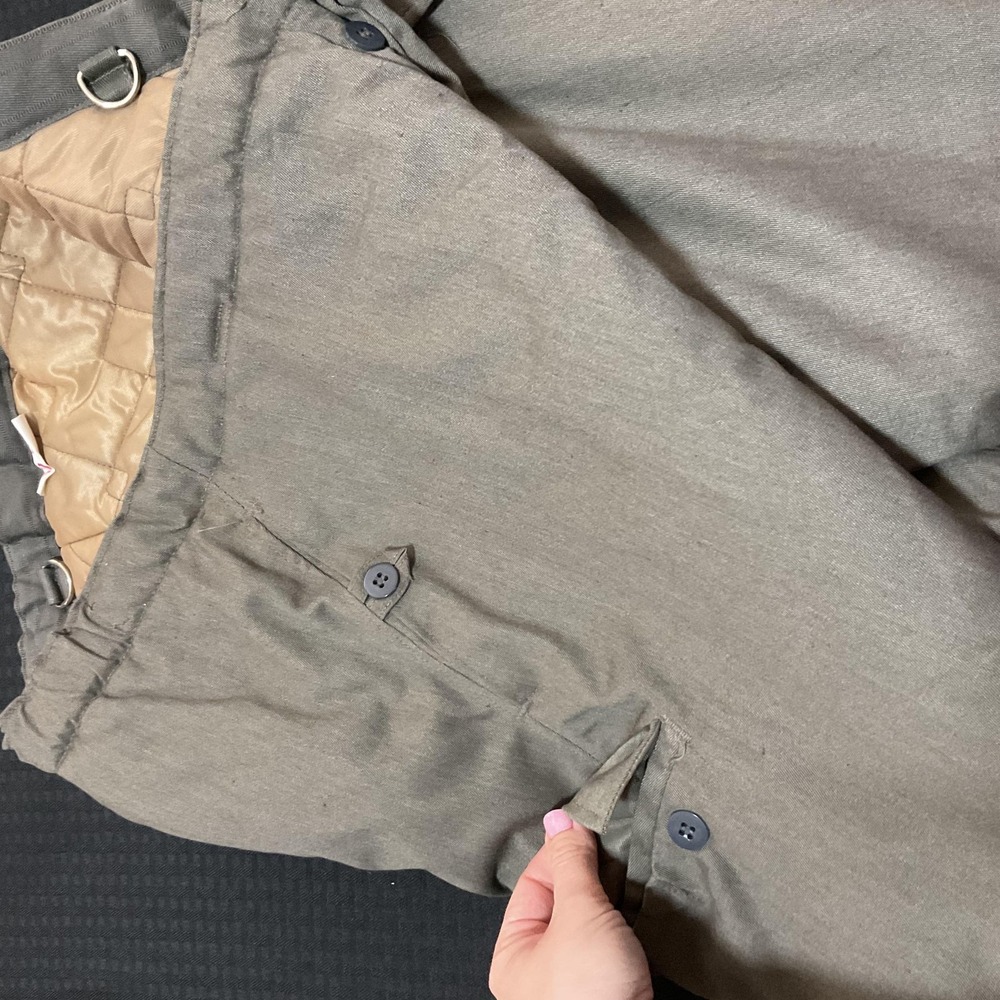 Military Pants Mens sg56 Gray Insulated‎ Quilted Lined Elastic Waist Button Fly - Picture 4 of 9